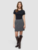 Women's Serene Short Skirt Grey Herringbone