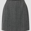 Serene Set Grey Herringbone Short Jacket Short Skirt
