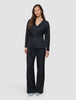 Skye Set Black Belted Overshirt Wide Pants