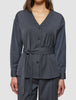 Women's Skye Belted Overshirt Charcoal Melange