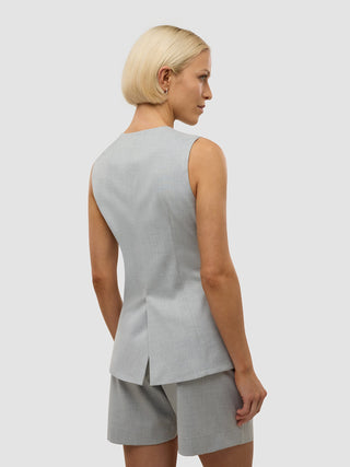 Women's Skye Long Vest Grey Pine Melange