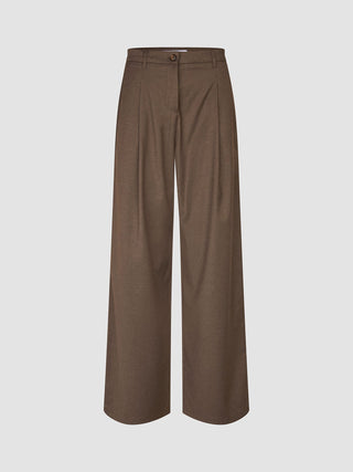 Women's Skye Pants Wide Dark Chestnut Melange