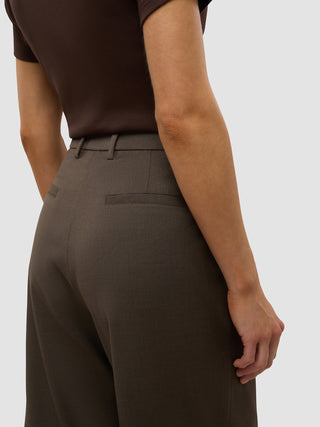 Women's Skye Pants Wide Dark Chestnut Melange