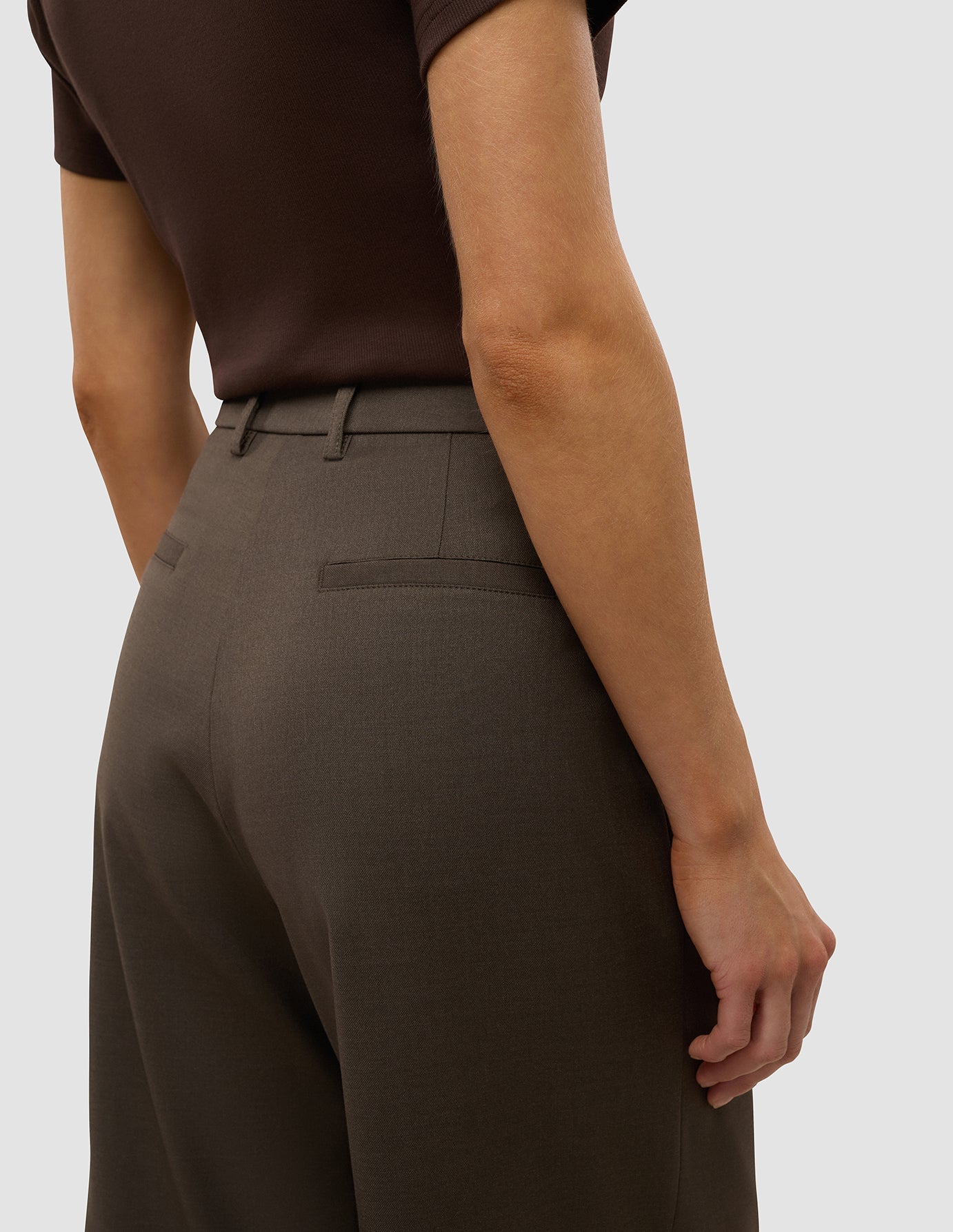 Women's Skye Pants Wide Dark Chestnut Melange