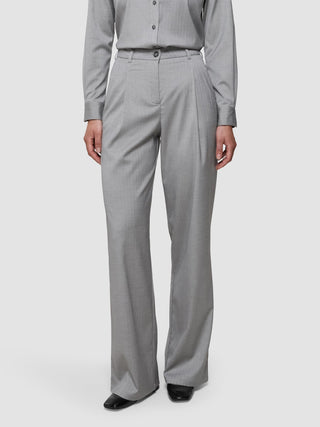 Women's Skye Pants Wide Mellow Beige Herringbone