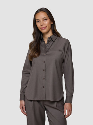 Women's Skye Shirt Dark Chestnut Melange