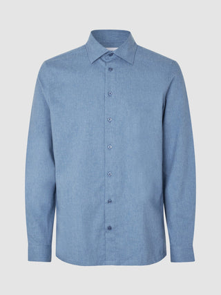 Soft Flannel Shirt Dusky Blue