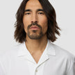 Tech Linen Bowling Short Sleeve Shirt Pure White
