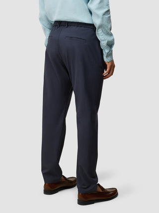 Tech Linen Elastic Pants Midnight Blue