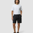 Tech Linen Elastic Shorts Black