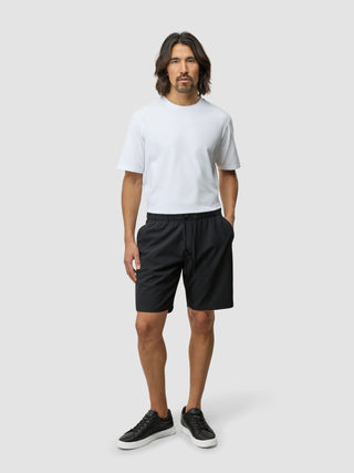Tech Linen Elastic Shorts Black