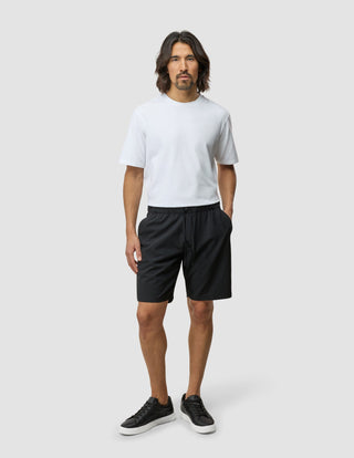 Tech Linen Elastic Shorts Black