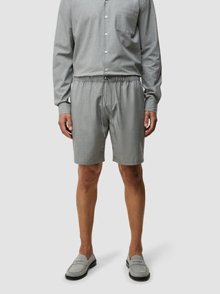 Tech Linen Elastic Shorts Charcoal