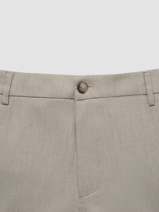 Tech Linen Elastic Shorts Raw Beige