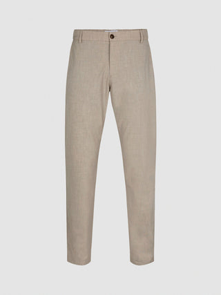 Tech Linen Elastic Pants Raw Beige