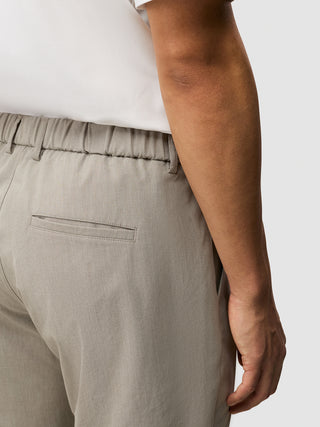 Tech Linen Elastic Pants Raw Beige