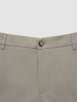 Tech Linen Elastic Pants Raw Beige