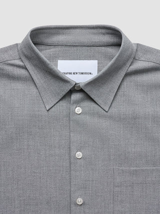 Tech Linen Casual Shirt Charcoal