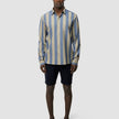 Tech Linen Casual Shirt Coastal Stripes