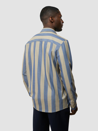 Tech Linen Casual Shirt Coastal Stripes