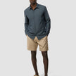 Tech Linen Casual Shirt Navy