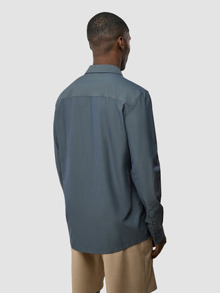 Tech Linen Casual Shirt Navy