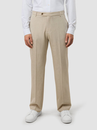 Tech Linen Suit Pants Relaxed Fit Sandshell