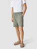 Tech Linen Elastic Shorts Green Pinstripe
