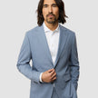 Tech Wool Blazer Light Blue Regular