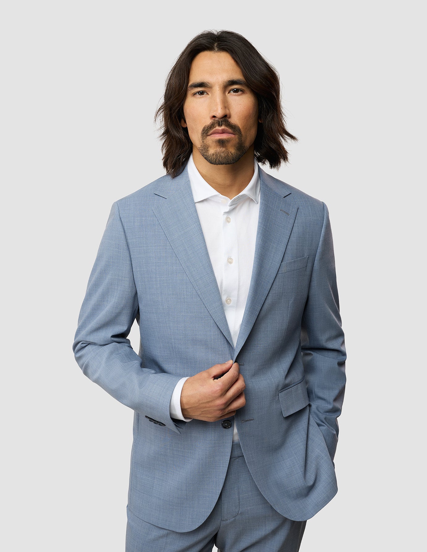 Tech Wool Suit Light Blue