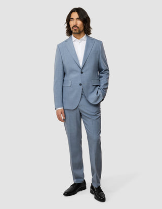 Tech Wool Blazer Light Blue Slim