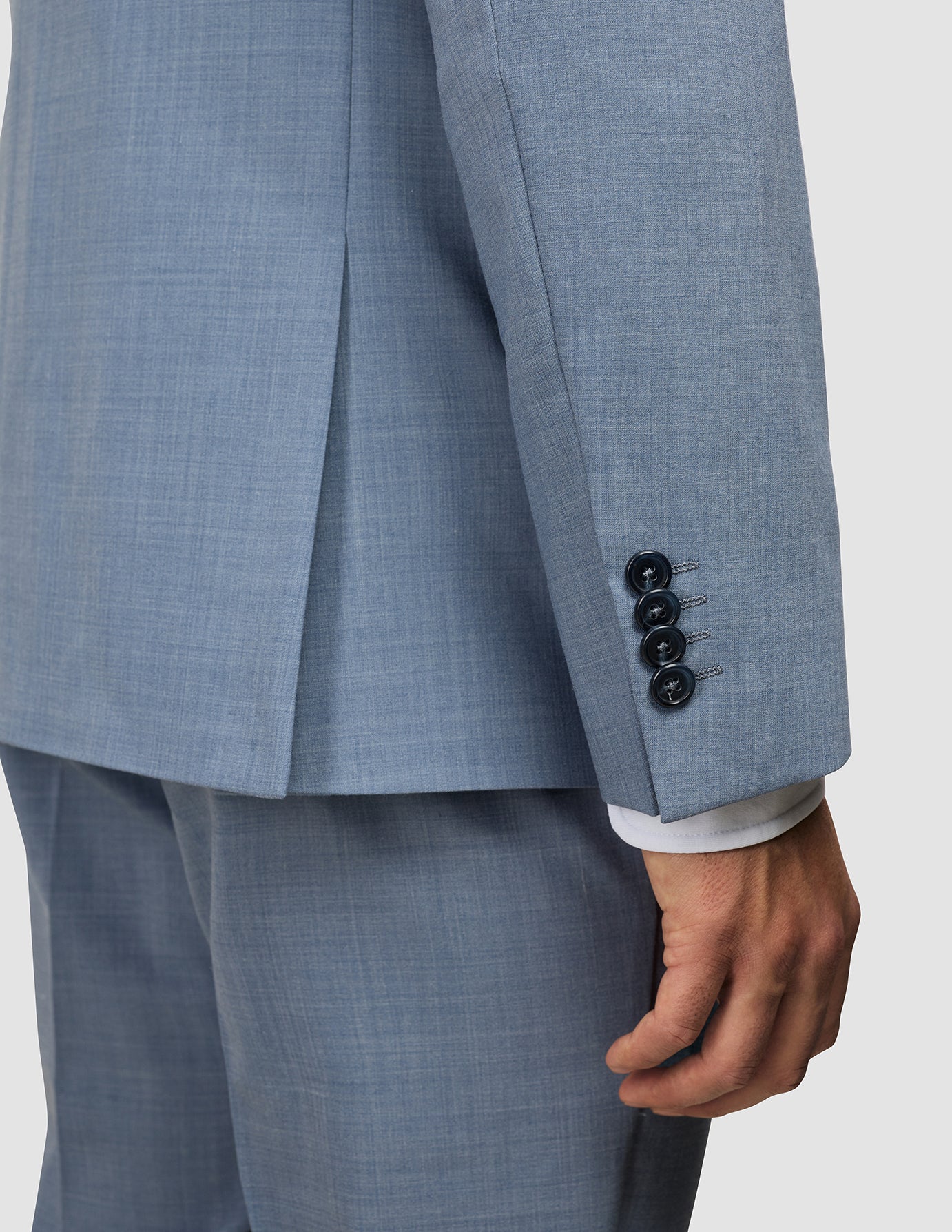 Tech Wool Blazer Light Blue Slim