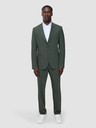 Tech Wool Suit Pants Regular Green Night