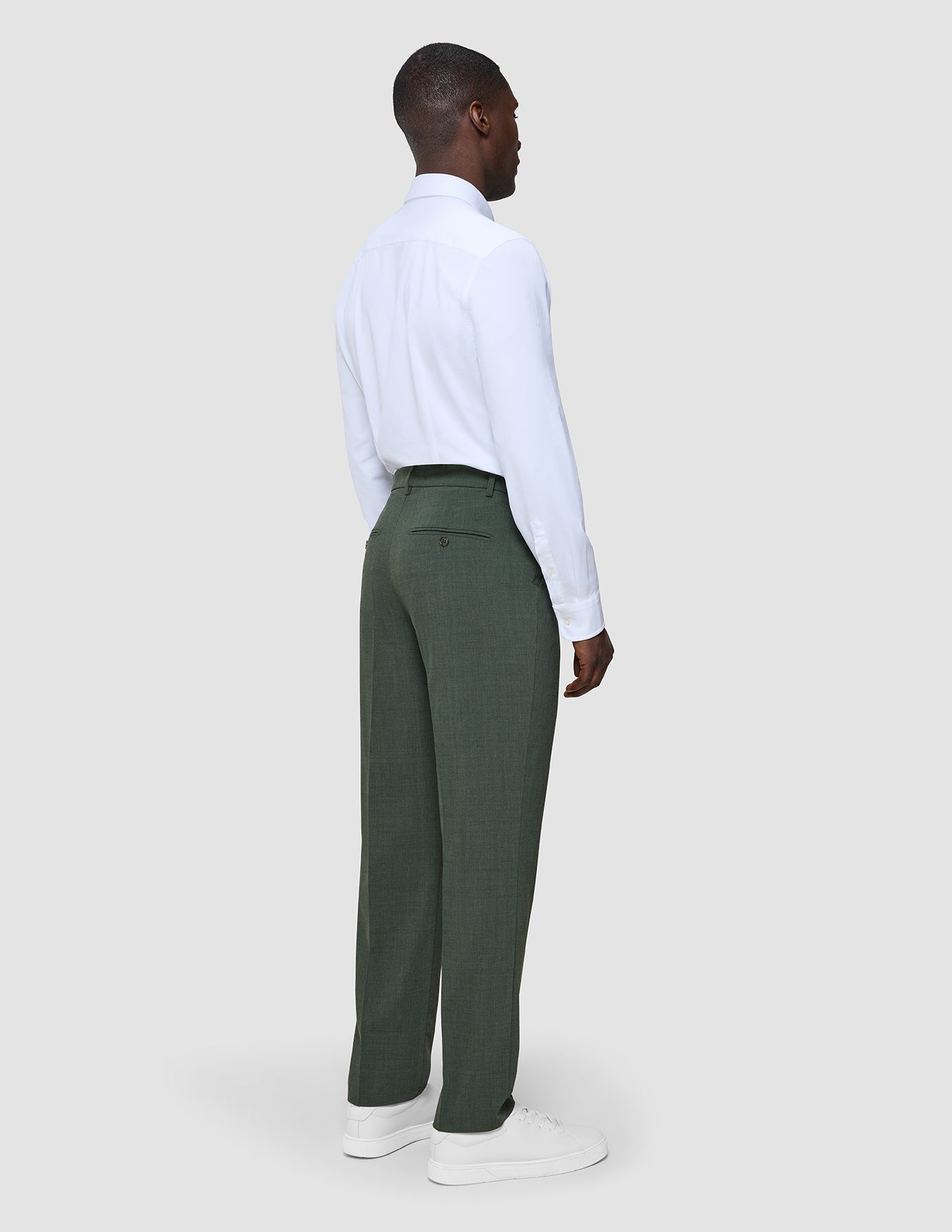 Tech Wool Suit Pants Regular Green Night