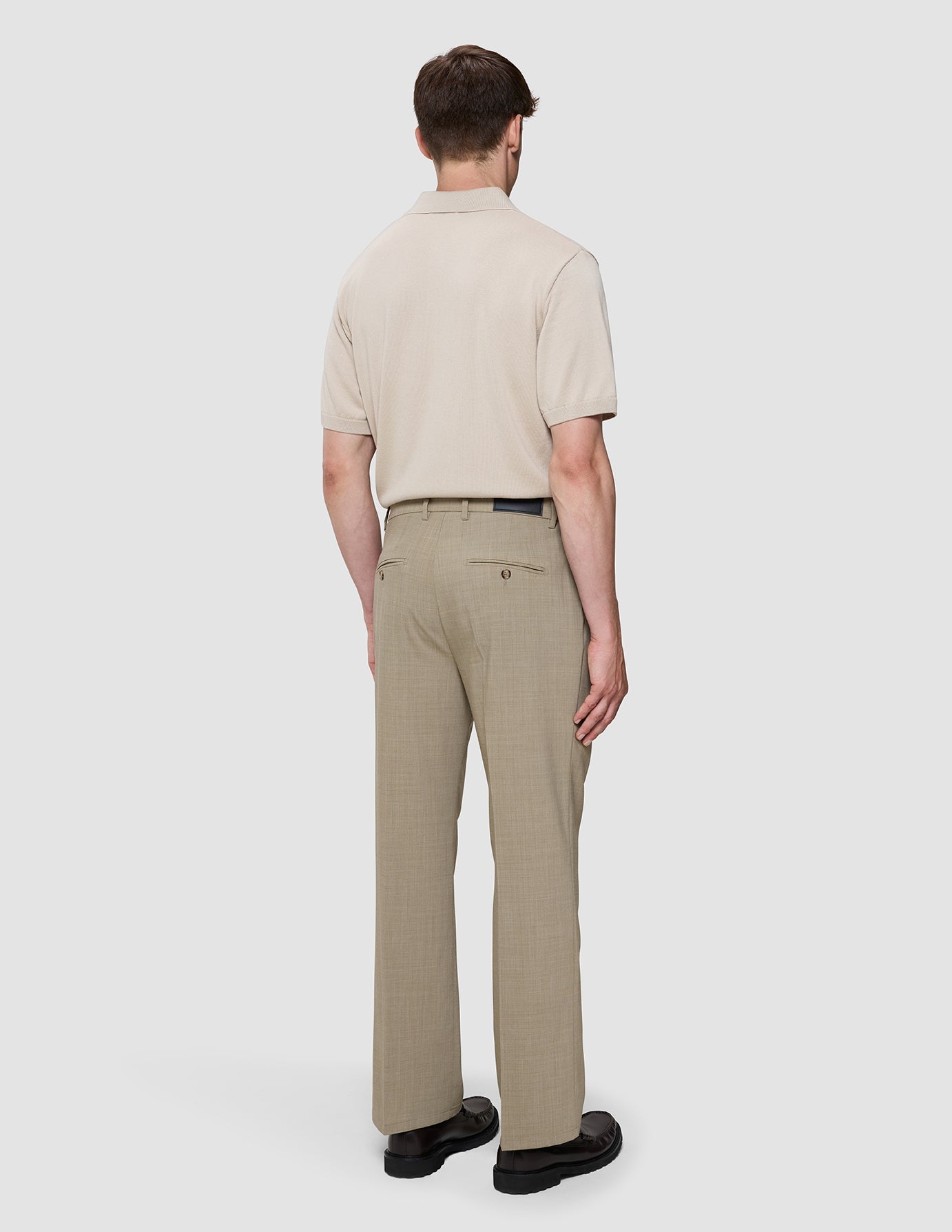 Tech Wool Suit Pants Relaxed Fit Sand