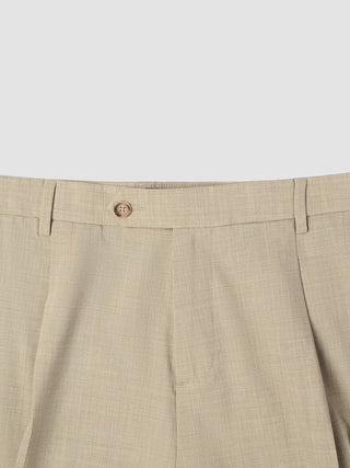 Tech Wool Suit Pants Relaxed Fit Sand