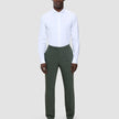 Tech Wool Suit Pants Slim Green Night