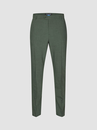 Tech Wool Suit Pants Slim Green Night