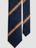 Tie Navy / Orange Stripe