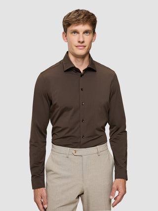 Travel Shirt Saddle Brown Regular