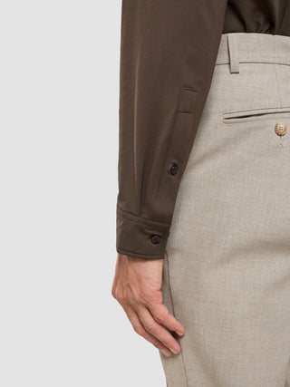 Travel Shirt Saddle Brown Regular
