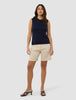Women's Structured Knit Top Navy