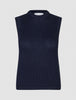 Women's Structured Knit Top Navy