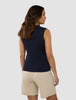 Women's Structured Knit Top Navy