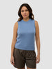 Women's Structured Knit Top Serenity Blue