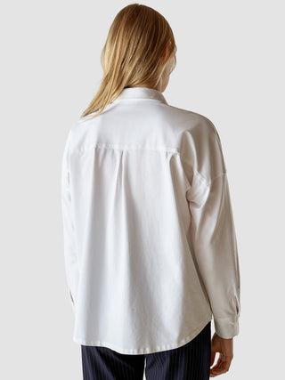 Oversized Long Sleeve Shirt White