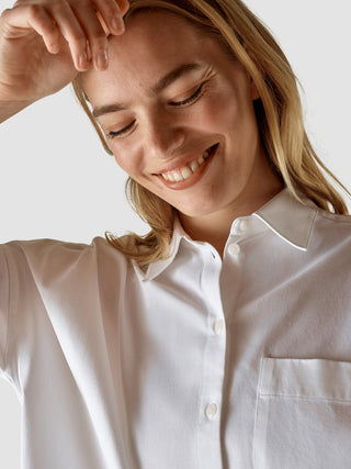 Oversized Long Sleeve Shirt White