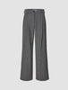 Serene Set Grey Herringbone Short Jacket & Wide Pants
