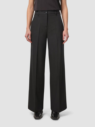 Essential Pants Wide Asphalt Pinstriped