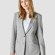 Essential Suit Tapered Light Grey Pinstriped